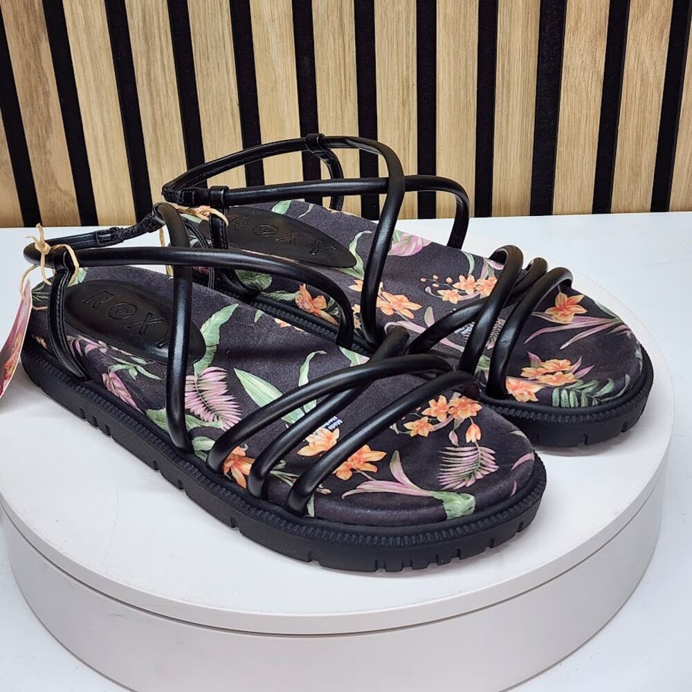 NEW - Roxy Brooke Women’s Platform Strappy Sandals Casual Slip On Shoes - Size 6